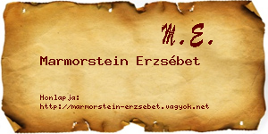 Marmorstein Erzsébet névjegykártya